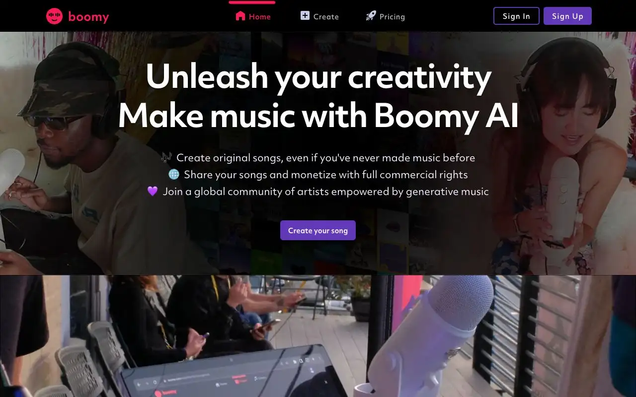 Boomyの画面