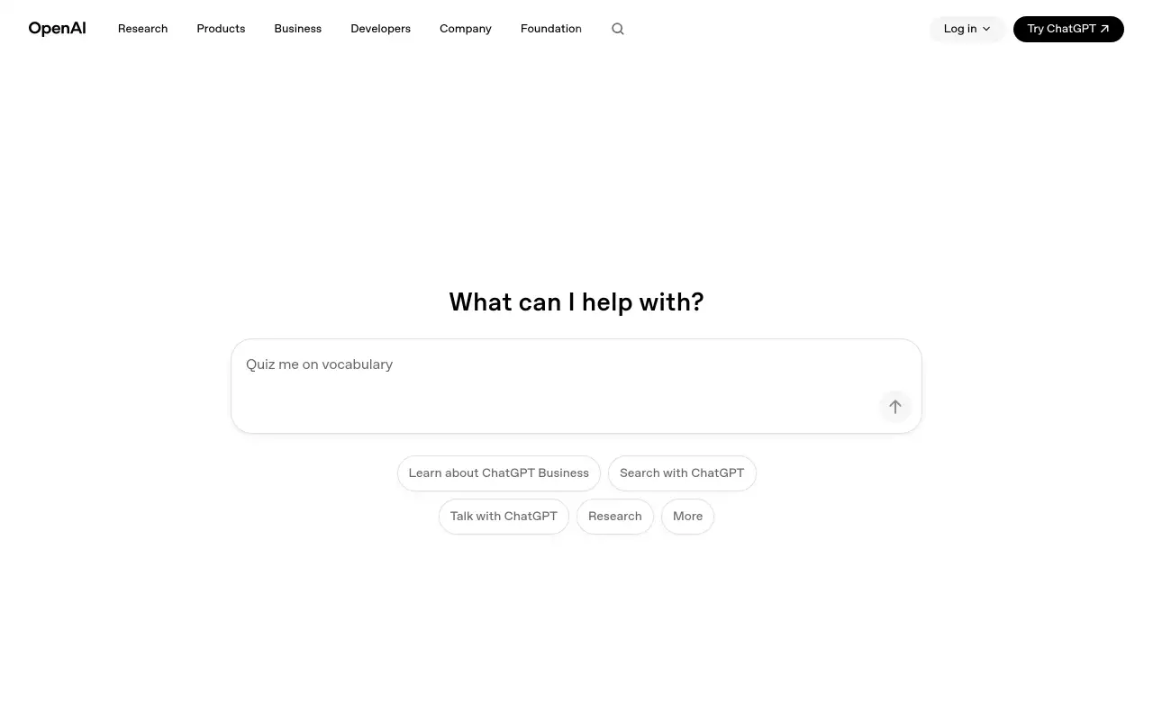 ChatGPTの画面