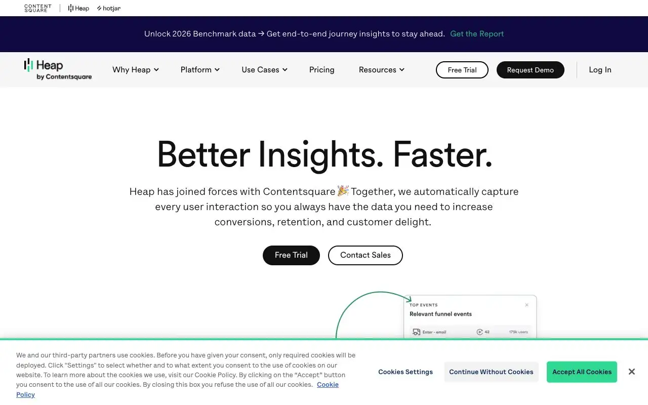 Heap AI Insightsの画面
