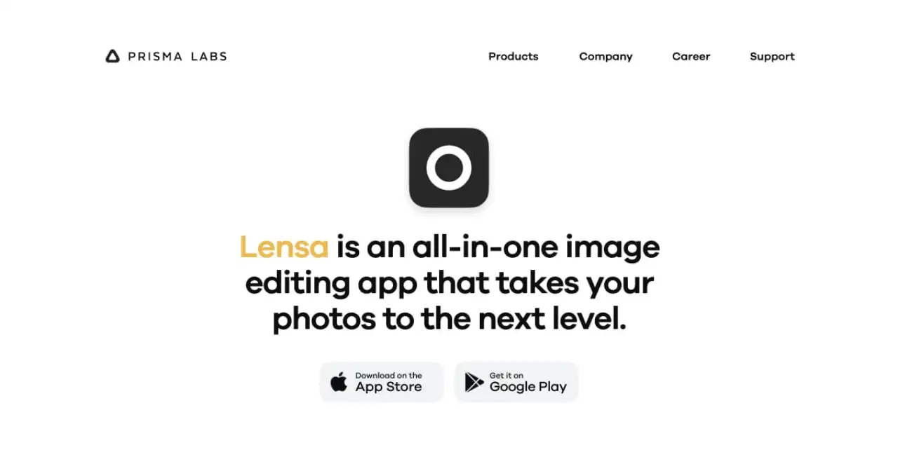 Lensa AIの画面